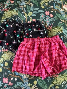Women's Casual Shorts Set - Black, Pink,